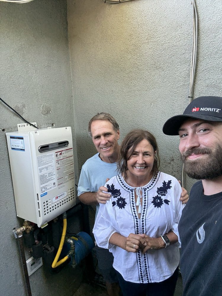 Duane Alleman after a water heater install by Thomas B.
