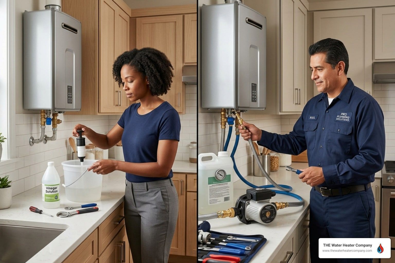 professional vs diy tankless descaling